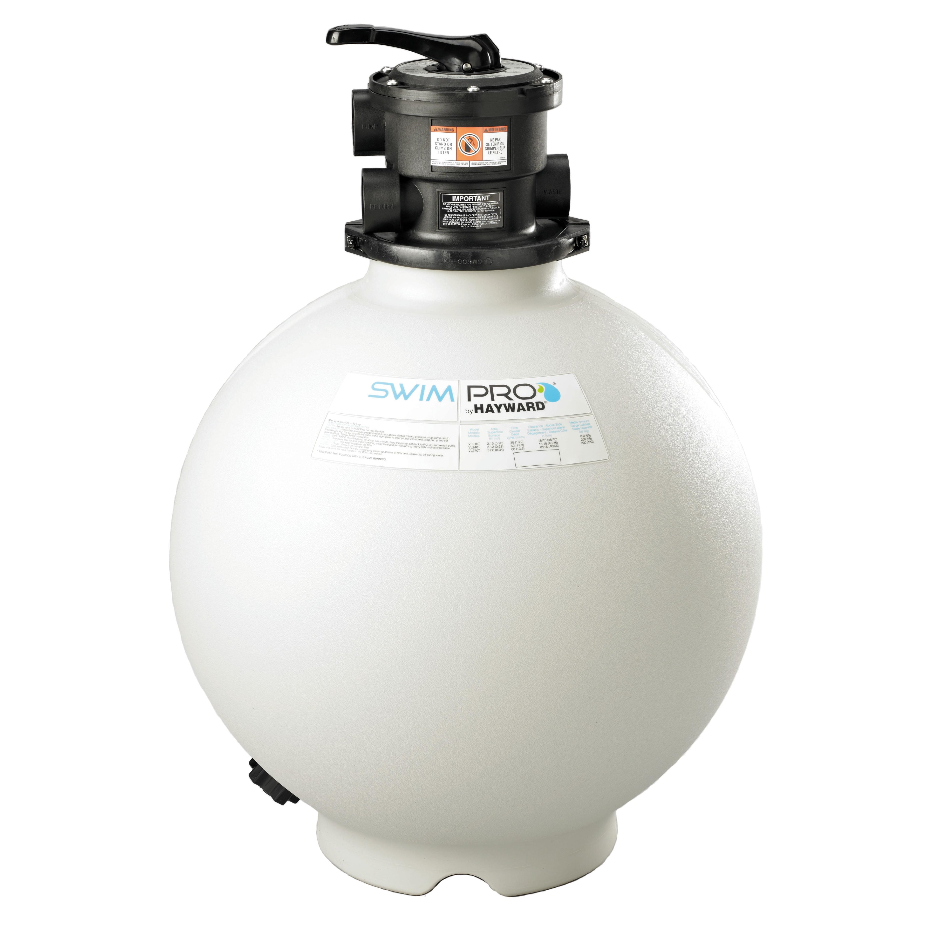 Hayward 24 Inch Swim Pro Sand Filter with 6 Way Valve